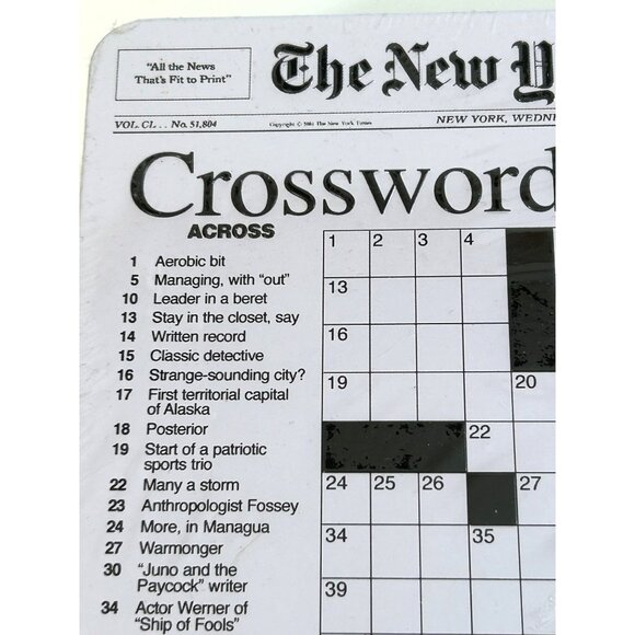 New York Times Crossword Jigsaw Puzzle 500 Pcs Tin Box Excalibur Electronics Vtg - Picture 7 of 17